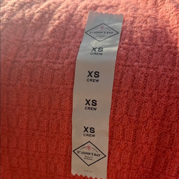 St. John's Bay Vibrant Coral Knit Sweater - Picture 3 of 5